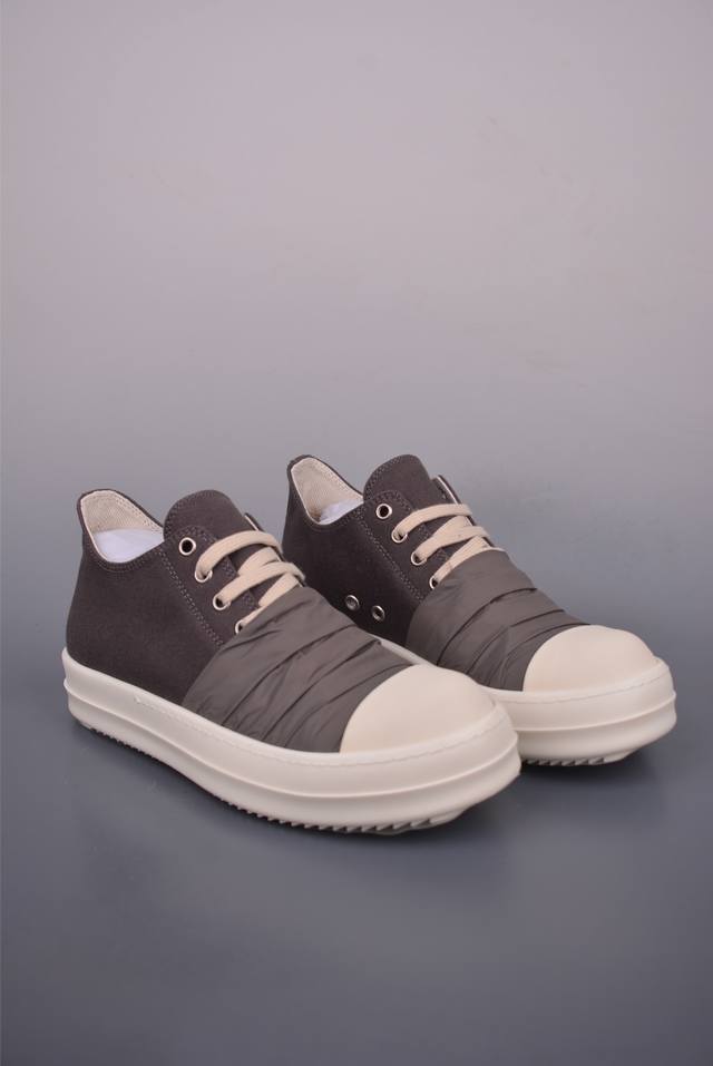 Rick Owens Ro Mega Rick Owens Drkshdw dark grey canvas infringement triangle Gua