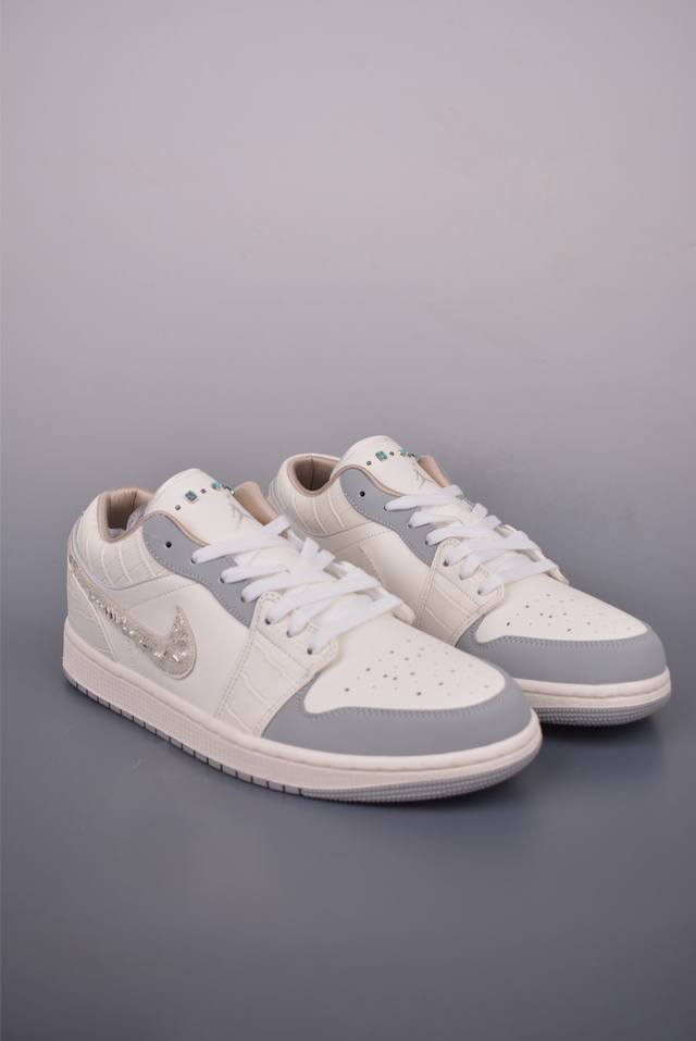 Air Jordan 1 Low Haze Pearl Aj1 Qiao 1 low-top casual sneakers synchronized offi