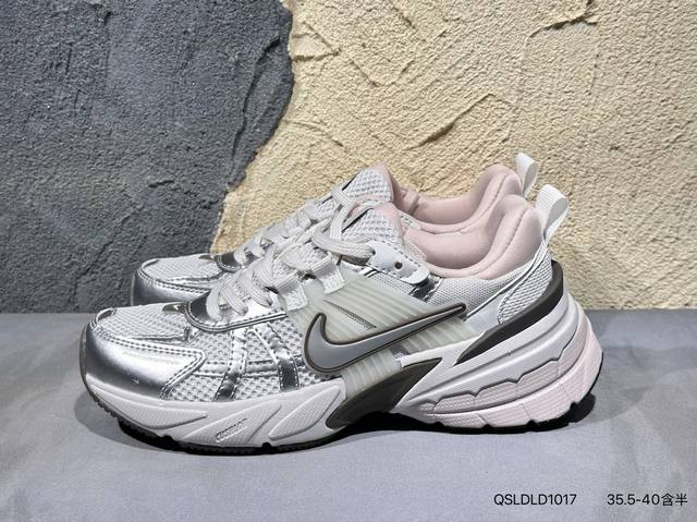 Nike V2K Runtekk gray and white shock-absorbing and non-slip retro low-top runni