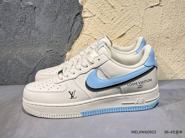New product launch real shot Nike Af1 wheat strap Lv printing Pure original fac