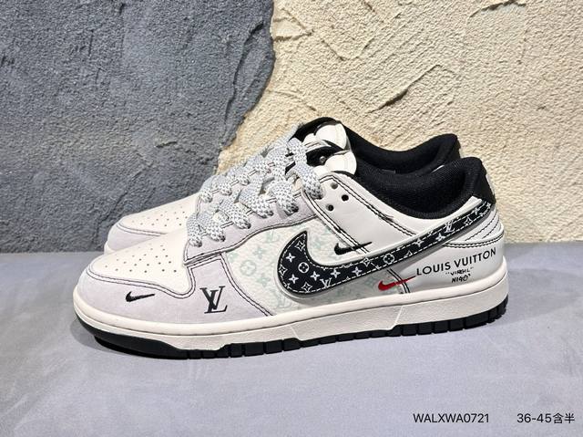 Nike Dunk Low Lthr Ow deconstructed lace-up skateboard shoes Sb series classic
