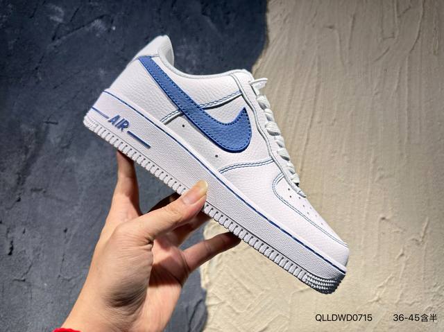 Nike Air Force 1 Low White and Blue Original last and original cardboard to crea