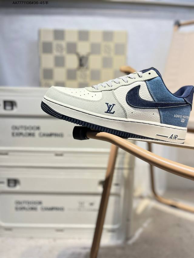Lv X Nk Air Force 1'07 Low Air Force One Low-top Casual Shoes#Customized leather