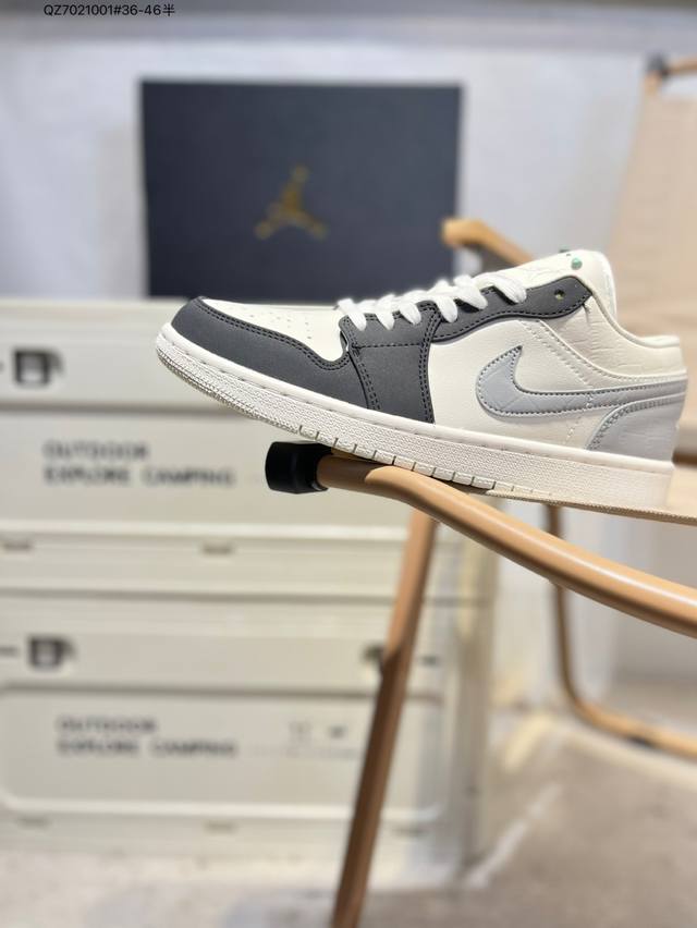 Company-level top-layer leather Jordan Air Jordan 1 Low Aj1 low-top series bask