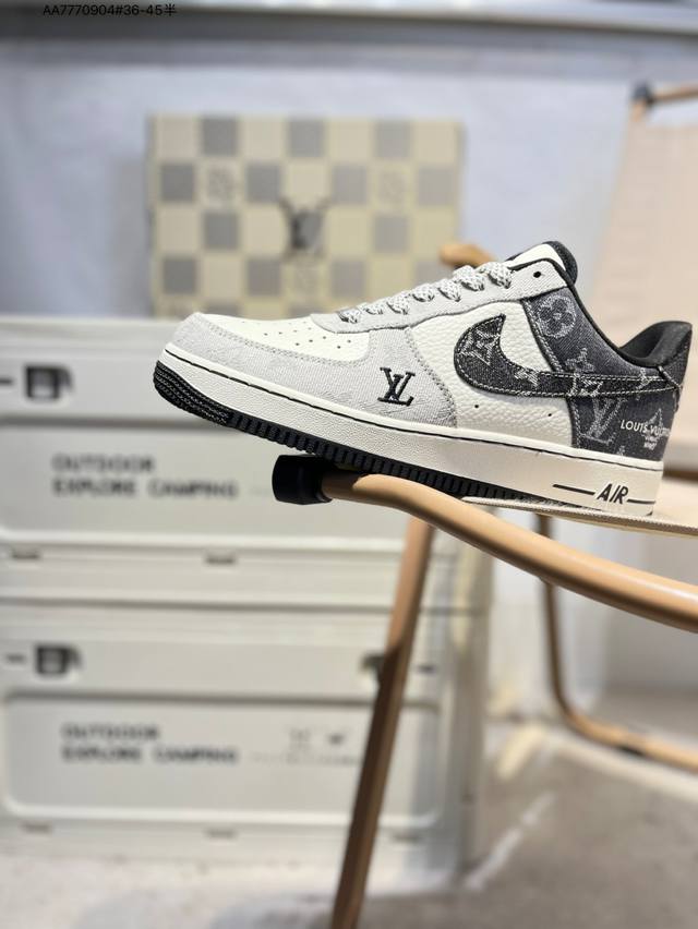 Lv X Nk Air Force 1'07 Low Air Force One Low-top Casual Shoes#Customized leather