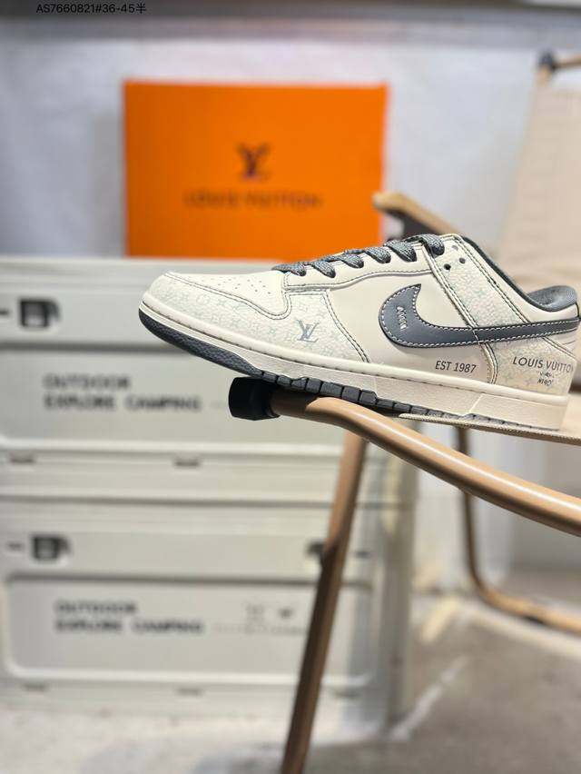 Lv X Nike Sb Dunk Low Made in a big factory Highly recommended New color scheme