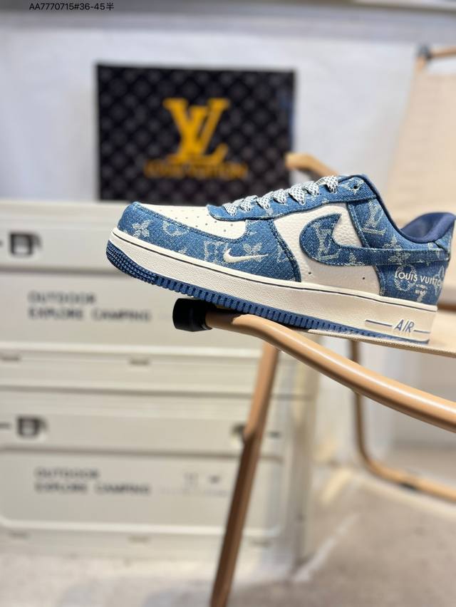 Lv X Nk Air Force 1'07 Low Air Force One Low-top Casual Shoes#Customized leather