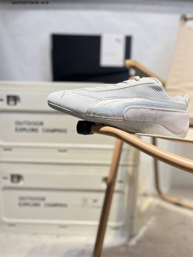Cs The Open Product X Puma Speedcat Grey and White Speed Racing Series Puma Low-