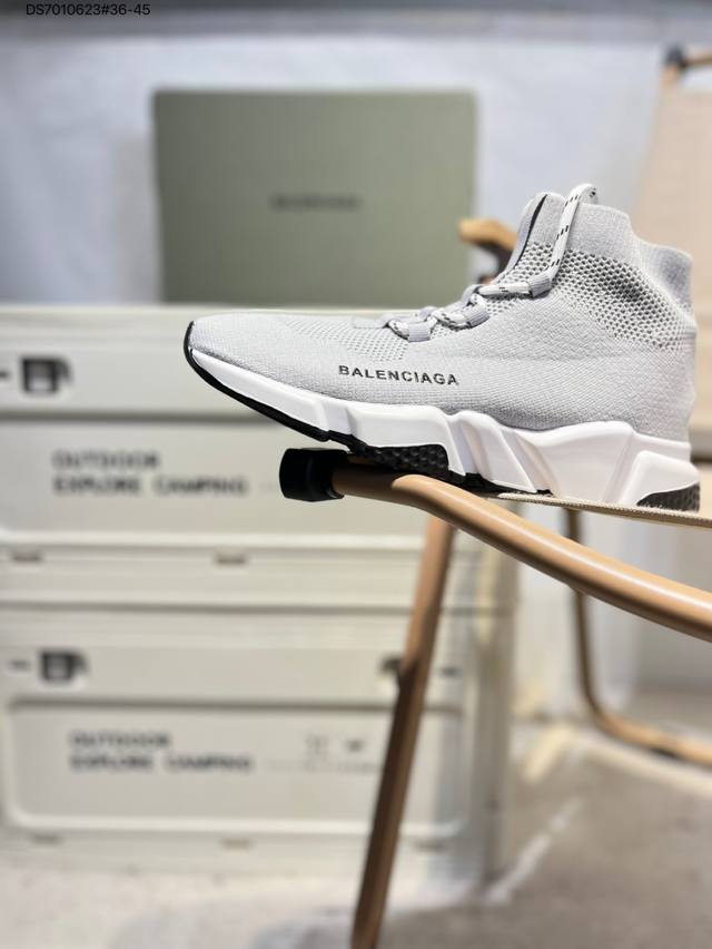 Balenciaga Speed Flying Woven Mesh Breathable Comfortable Lightweight Socks Spor