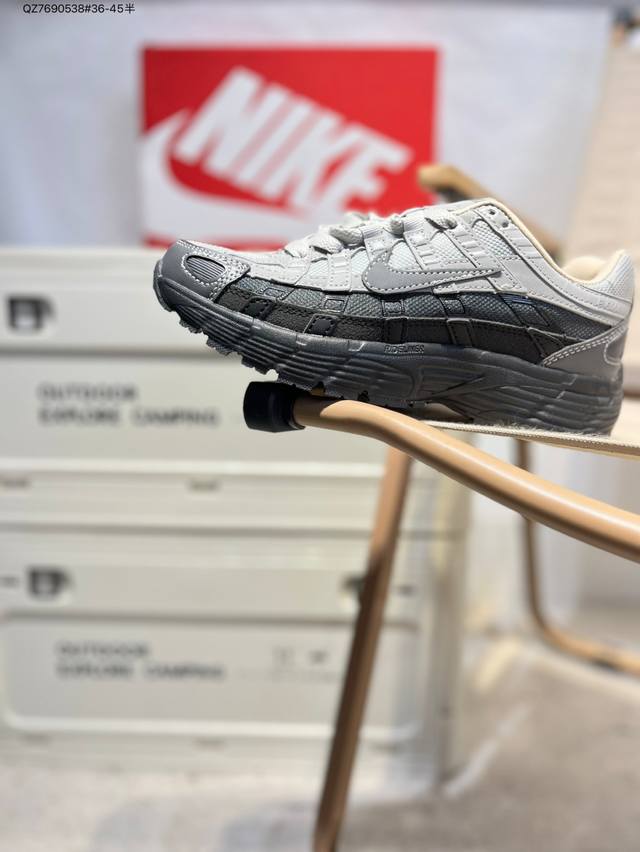 Nike P-6000 Laser Blue Retro technology personality sports dad shoes. The upper