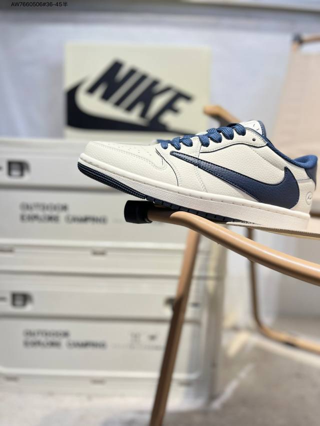 Company-level top-layer leather Jordan Air Jordan 1 Low Aj1 low-top series bask