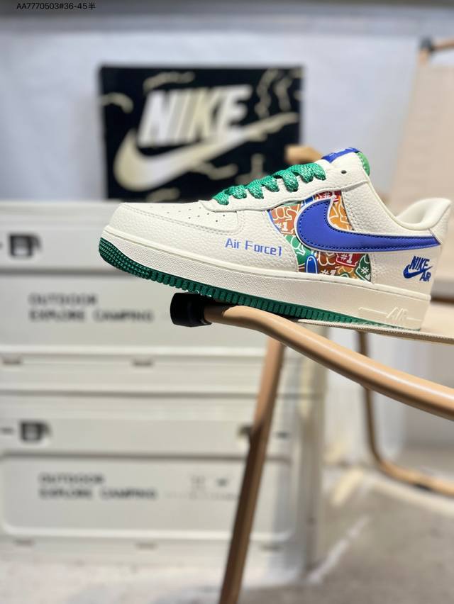 Nk Air Force 1'07 Low Air Force One Low-top Casual Shoes#Customized leather, ori