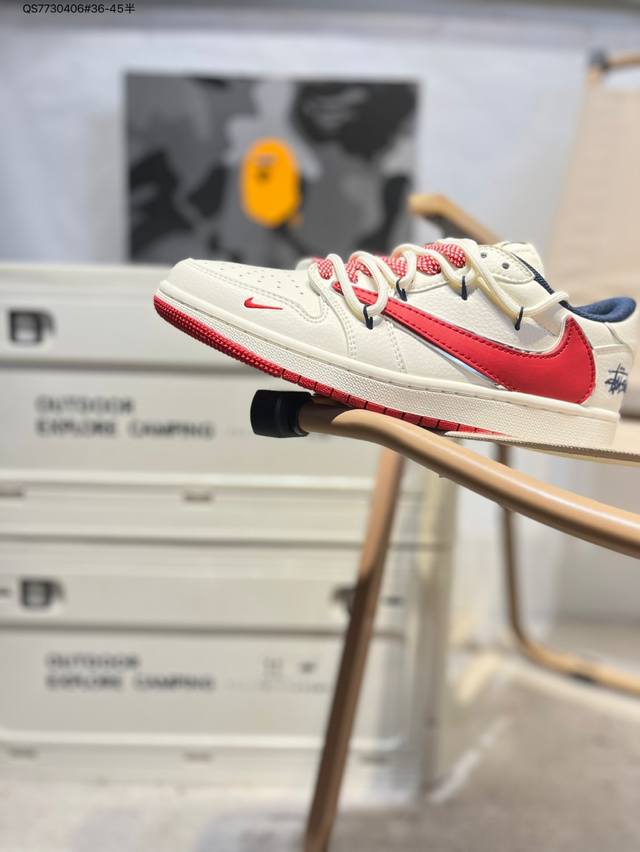 Company-level top layer leather Ape Head x Jordan Air Jordan 1 Low Aj1 low-top