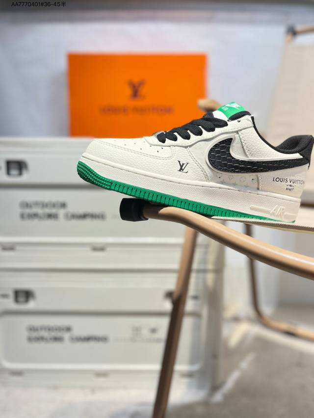 Lv X Nk Air Force 1'07 Low Air Force One Low-top Casual Shoes#Customized leather