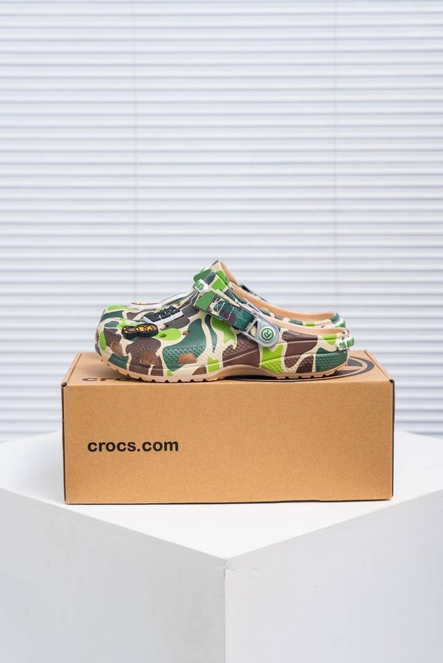 Core Private Bape X Crocs Classic Clog Crocs Classic Clog Camouflage Print Comfo