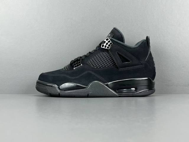 Channel advantage! Pure original Aj4 Jordan Air Jordan 4 Black Cat Suede Mid-cut