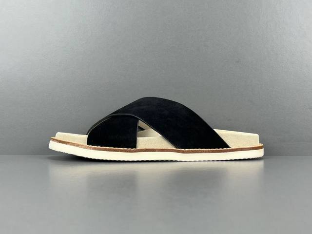 Channel advantage! God version BC slippers Brunello Cucinelli suede round toe op