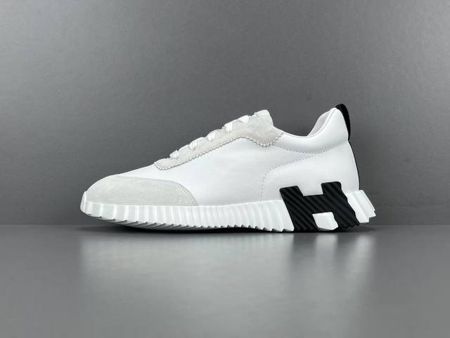 Channel advantage! God version Hermes Hermes Bouncing calfskin lace-up thick-so