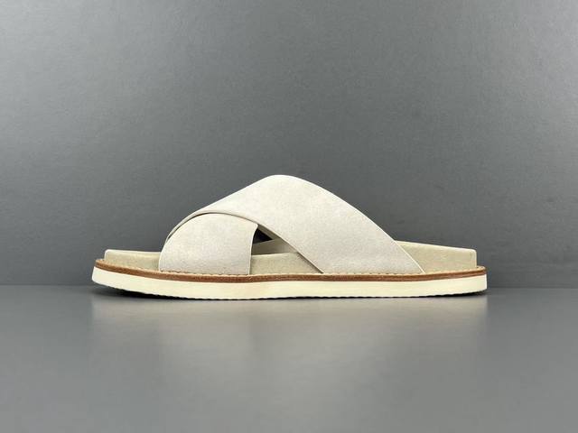 Channel advantage! God version BC slippers Brunello Cucinelli suede round toe op
