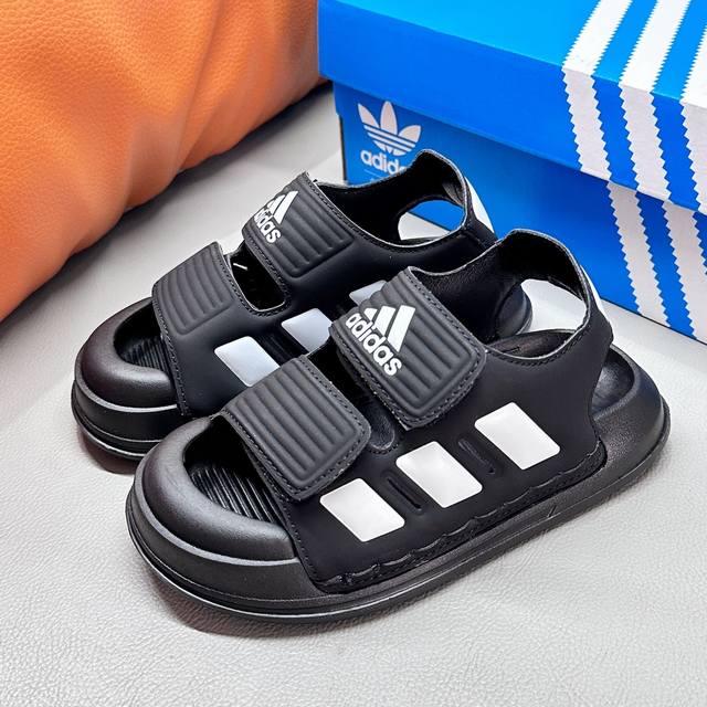 Adidas double Velcro closed toe lightweight children's sandals 22-35 sizes Velcr