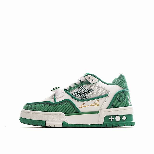 Lv Kids Fashion Lace-Up Velcro Sneakers Inspired by retro basketball shoes, Virg