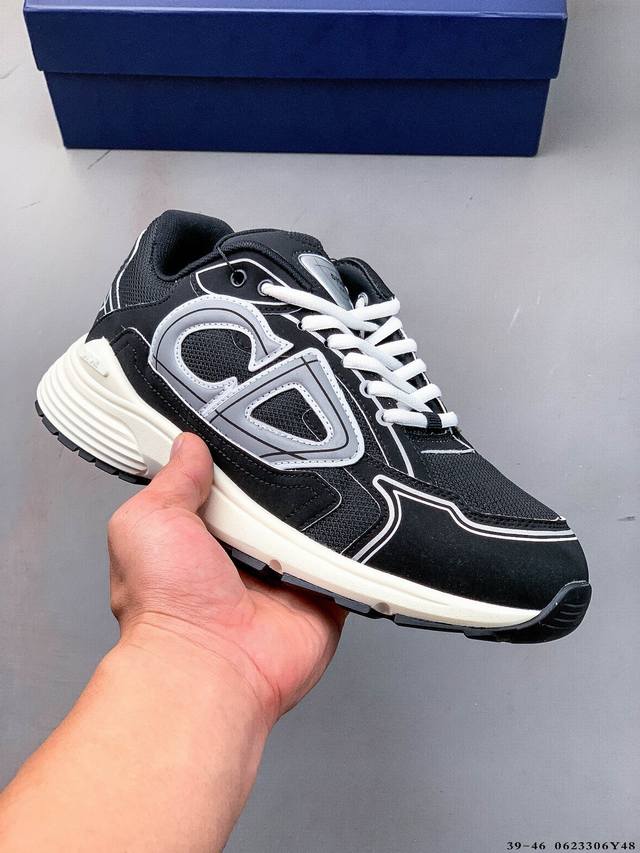 Dior B30 Retro Breathable and Versatile Casual Shoes B30 uses fine leather and m