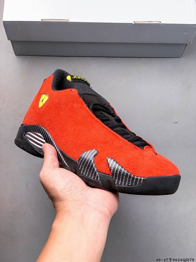 Original version! Air Jordan 14 Retro Ferrari Ferrari Red Aj14 Jordan 14 Low To