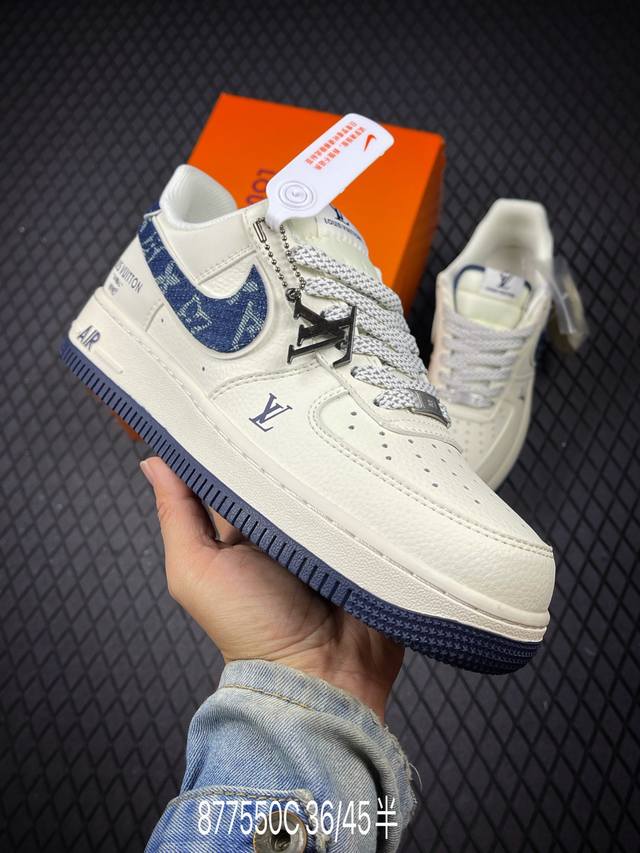 C Corporate-level Nike Air Force 1 '07 Low "Lv joint beige denim hook" Air Force