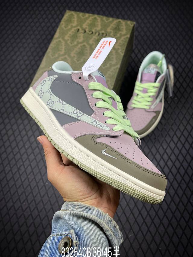 B Corporate Nike Air Jordan 1 X Travis Scott Aj1 Inverted Hook Joe One Inverted