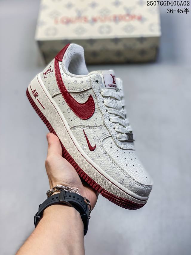 Limited sale overseas! Company-level Nike Air Force 1 '07 Low Lv joint-white an