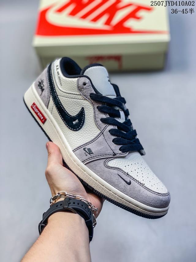 Nike Jordan Air Jordan 1 "Stussy joint gray, black and red label double spelling