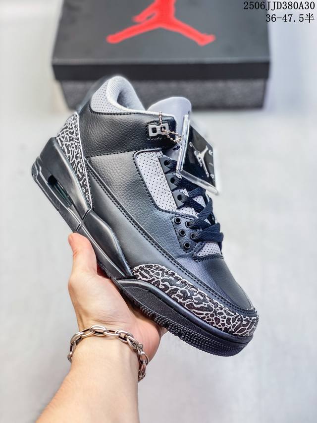 genuine label with half size Nike Air Jordan 3 Retro Bg sports training basketb
