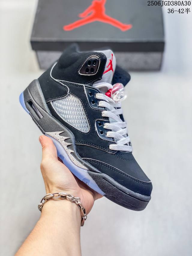 genuine label with half size Jordan Air Jordan 5 "Black Metallic high-top retro