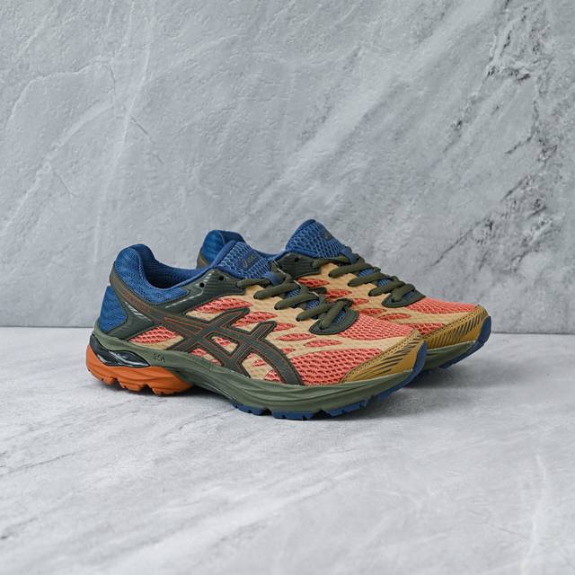 B version ASICS Gel-Fiux4 orange green ASICS shock-absorbing and non-slip sports
