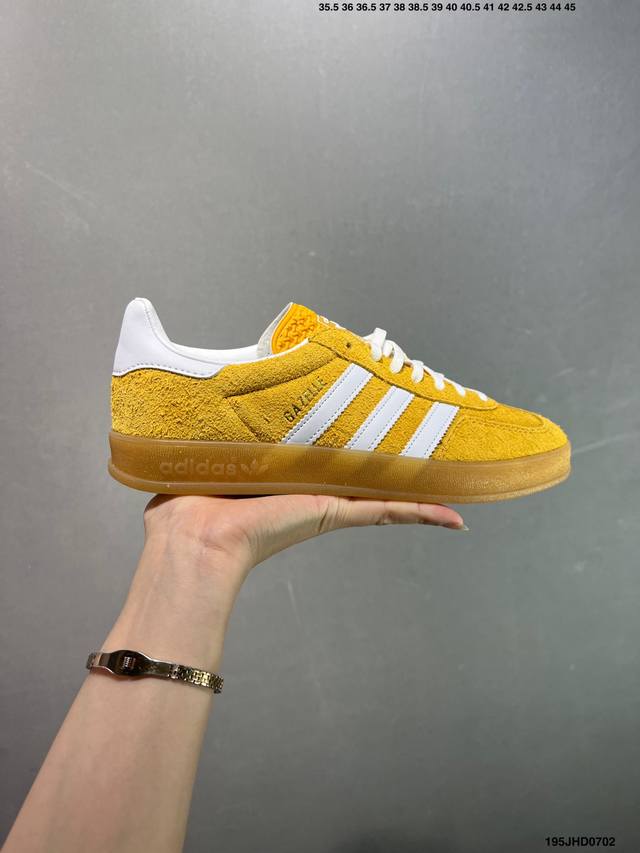 Adidas Originals Gazelle Indoor Trefoil Retro Anti-slip Wear-resistant Low-top