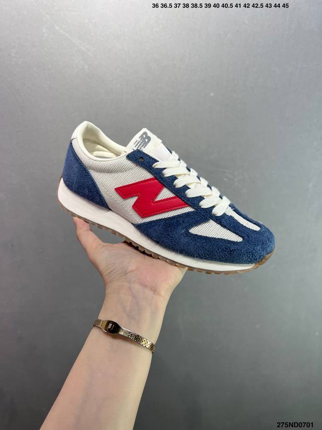 New Balance Nb 471 series fabric cow split leather retro fashion non-slip wear-r