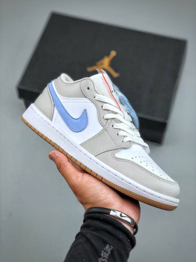 Nike Air Jordan 1 Low "Gray Blue" low-top casual sneakers synchronized official