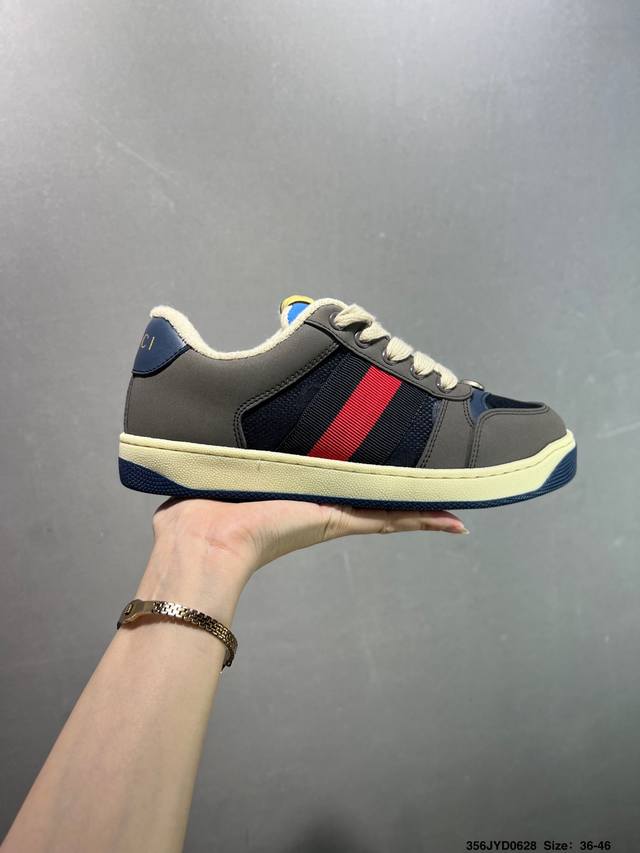 Corporate level Gucci Screener sports casual fashion luxury series Gg enamel bu