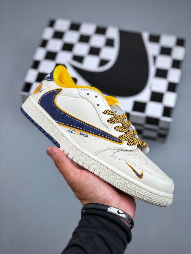 C version Air Jordan Low inverted hook "white, yellow and blue hook-Los Angeles