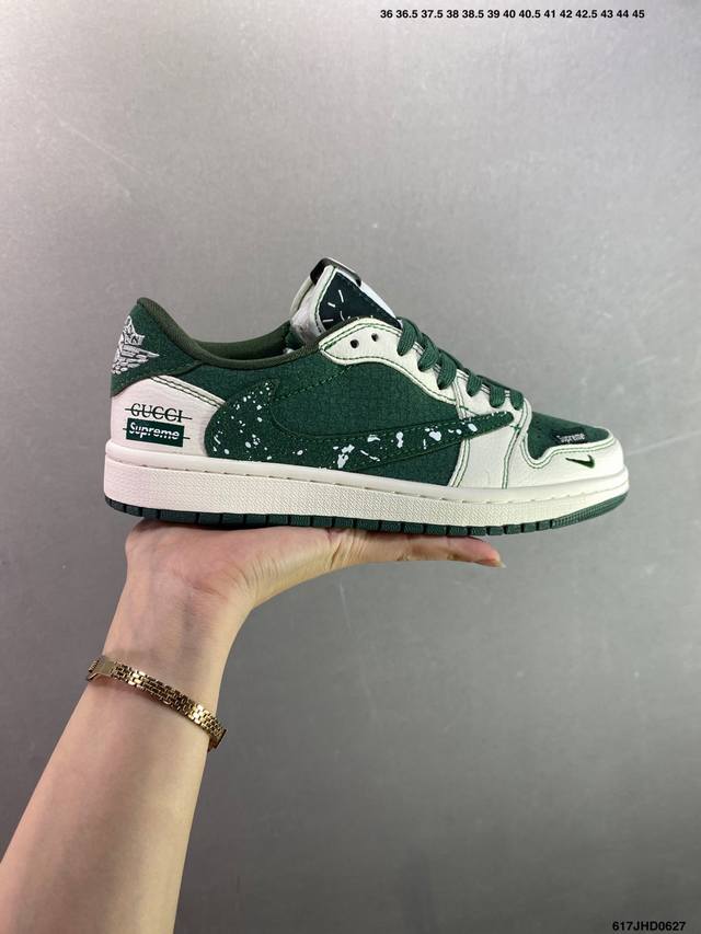 Corporate-level Nike Air Jordan 1 Low custom color matching Custom Aj joint-hig
