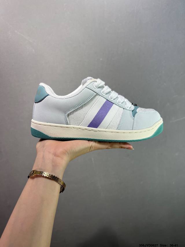 Corporate level Gucci Screener sports casual fashion luxury series Gg enamel bu