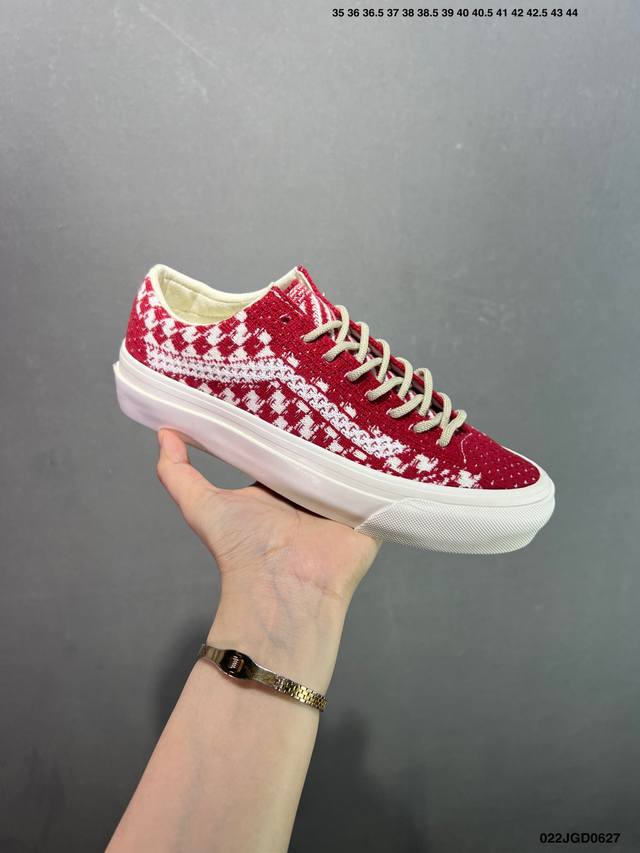 Vans Classics Knu Skool Scottish plaid stitching thick tongue bread shoes Vans