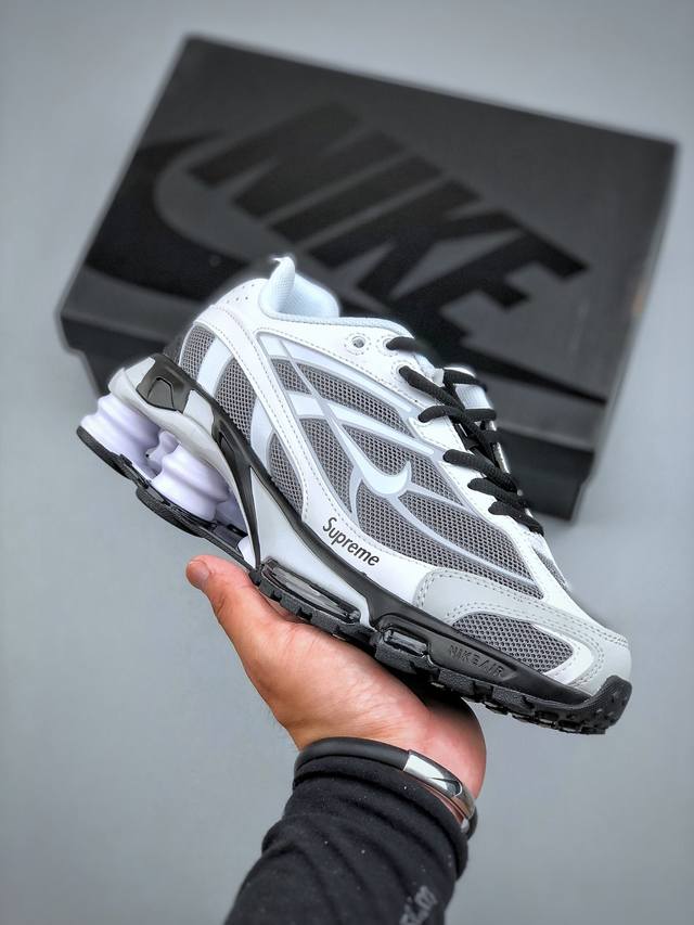 Nike Shox Ride 2 Sp X Supreme joint R4 full-length air cushion running shoes fab