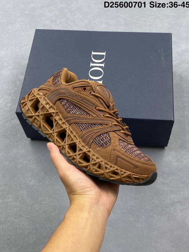 Original Dior B35 round toe lace-up low-top lifestyle sneakers Crafted from lig