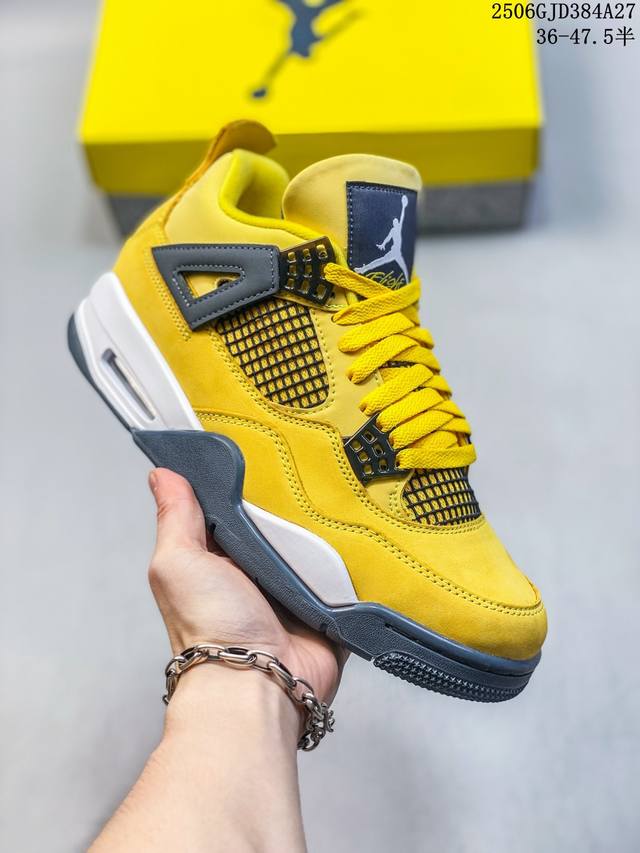 Air Jordan 4 Retro Tour Yellow Black and Yellow Dianmu Aj4 Jordan 4th Generation