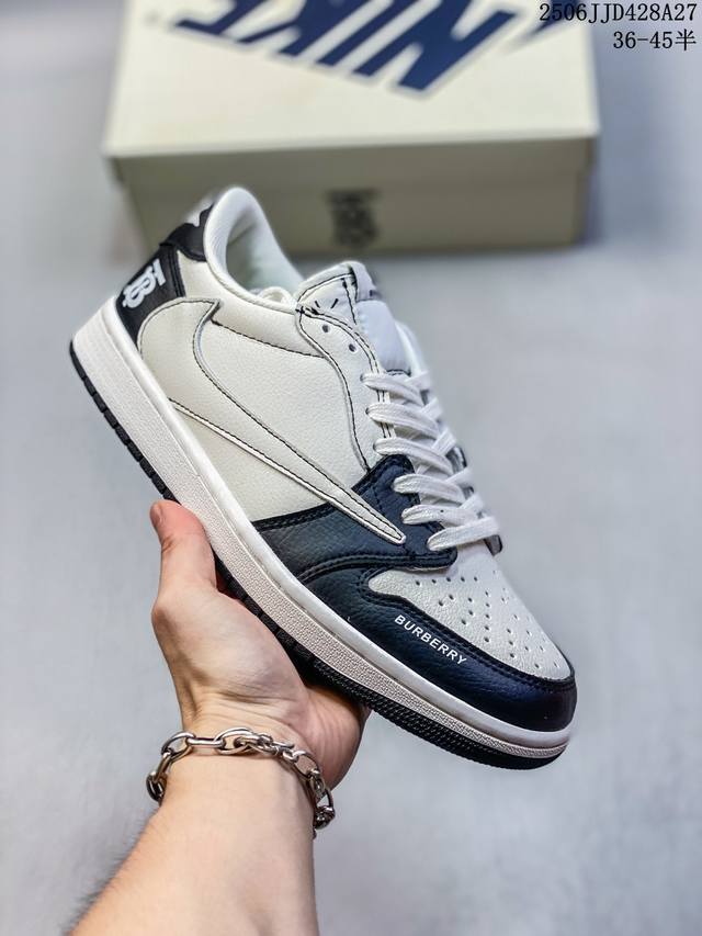 Nike Air Jordan 1 X Travis Scott Aj1 inverted hook Joe one inverted hook Nike lo