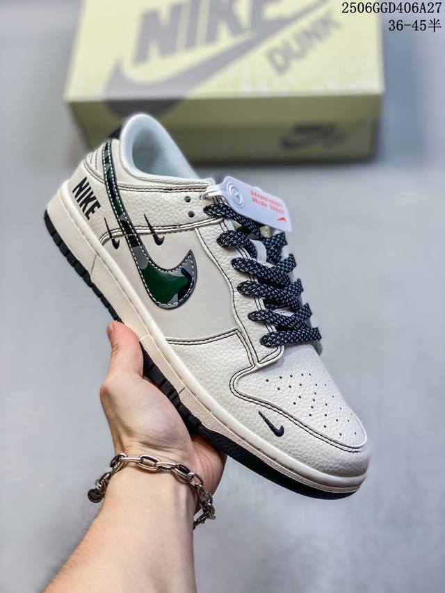 Overseas hit limited sale! High-end custom Nike Sb Dunk Low "White and Black Fo
