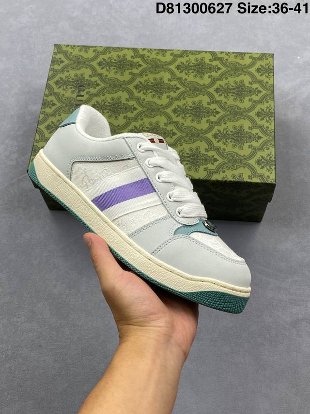 Corporate level Gucci Screener sports casual fashion luxury series Gg enamel bu