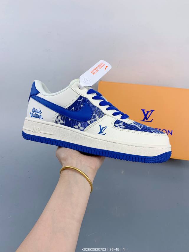 Corporate Nike Air Force 1 '07 Low "Lv joint floral blue hook" Air Force One lo