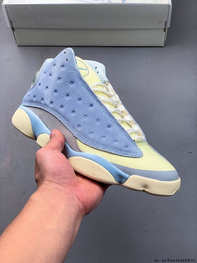 Company level! Air Jordan 13 Xiii Brave Blue Michael Jordan Aj13 Retro Mid-cut